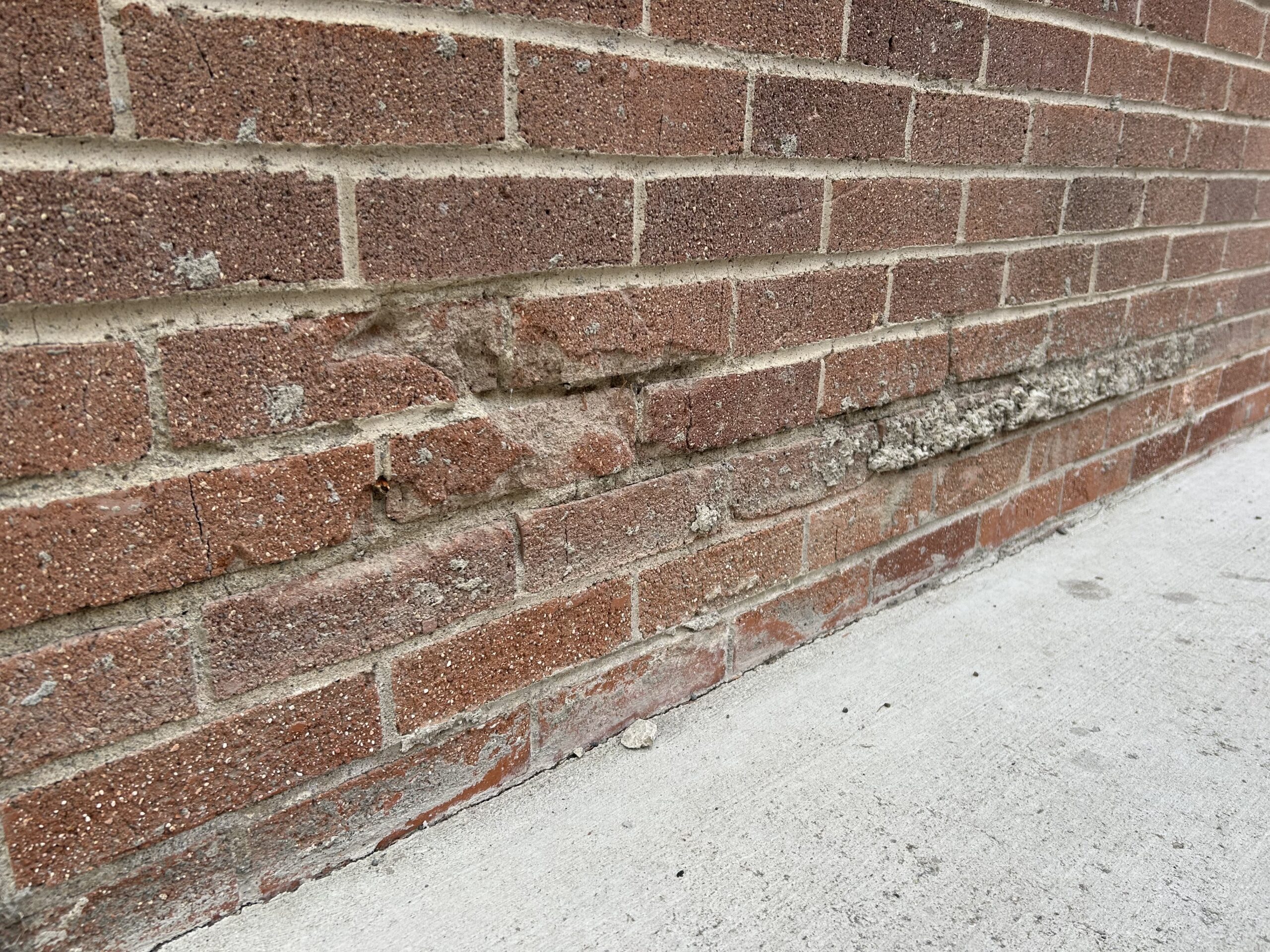 repairing old brick building